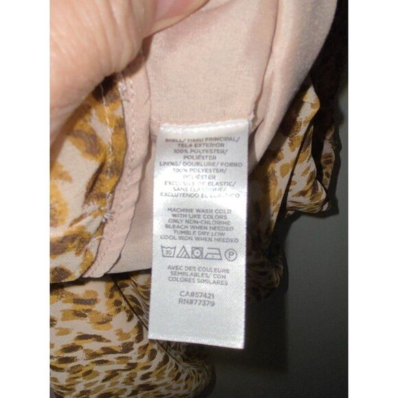 Ann Taylor Cheetah Print Dress Brown Pink Size 4 - Picture 9 of 11